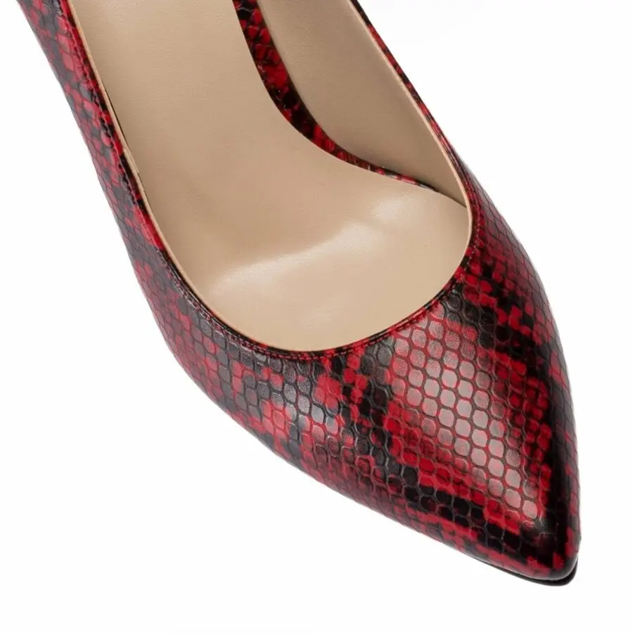 

Heels Women 2021 Deery, Red Python Women'S Stiletto