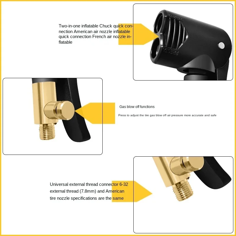 Портативный надувной насос клапан воздушный патрон для автомобильных шин