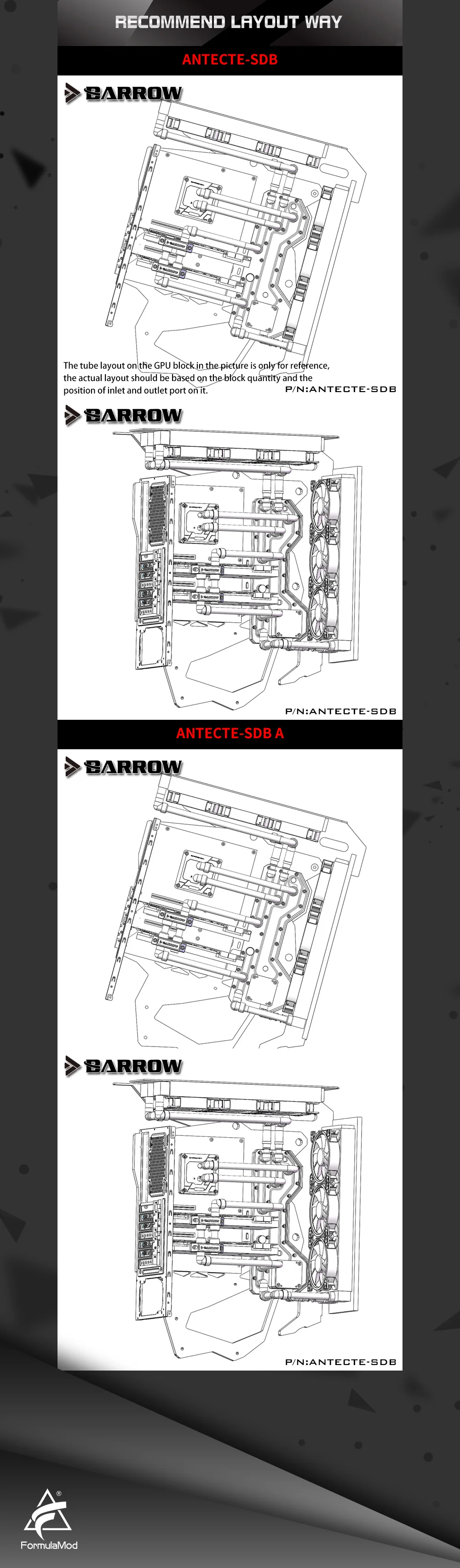 Курган ANTECTE-SDB, водные доски для Antec крутящий момент чехол, для Intel cpu водяного блока и один/двойной GPU здания