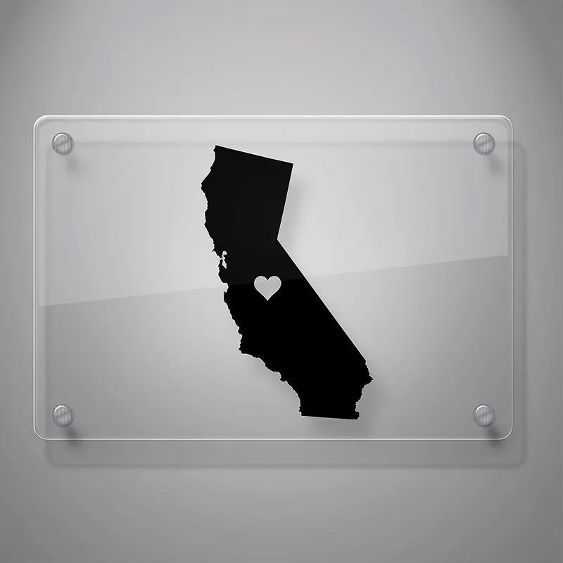 Забавная виниловая наклейка Love California 6*3 8 Дюйма на окно автомобиля|Наклейки автомобиль| |