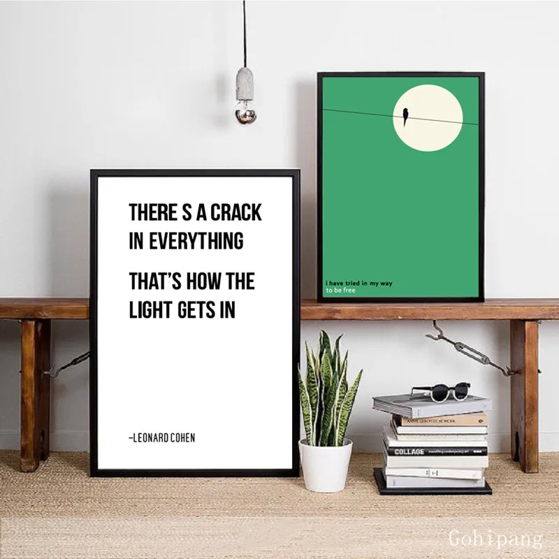 Птица на проволоке вдохновленная лирическая стена искусство холст постер и