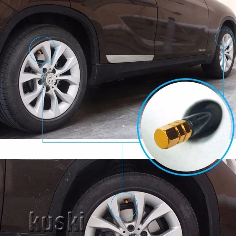 4 шт. велосипед мотоцикл автомобиль алюминий колпачки вентиля шины для Toyota corolla chr