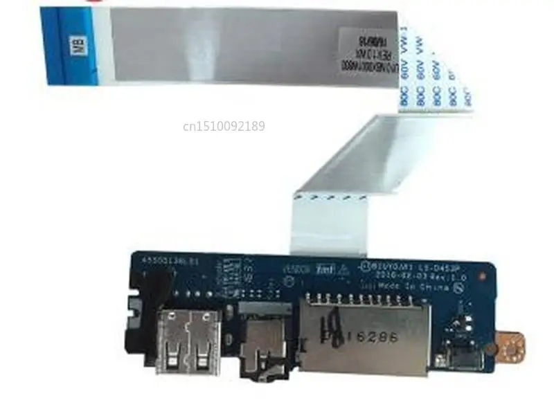 

original FOR Ideapad FLEX 4-1570 Audio USB Card Reader Board with cable LS-D453P NBX0001WC00 test good free shipping
