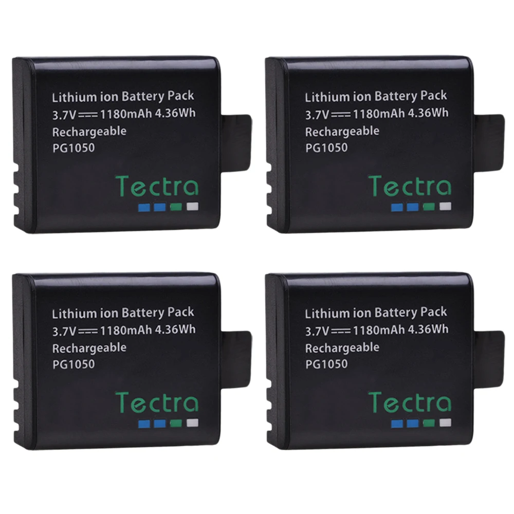 4x1180mAh PG1050 Batteries+LED Dual USB Charger For SJCAM SJ4000 SJ5000 SJ5000X For EKEN H9 H9R H8R H8 GIT PG900 AKASO EK7000