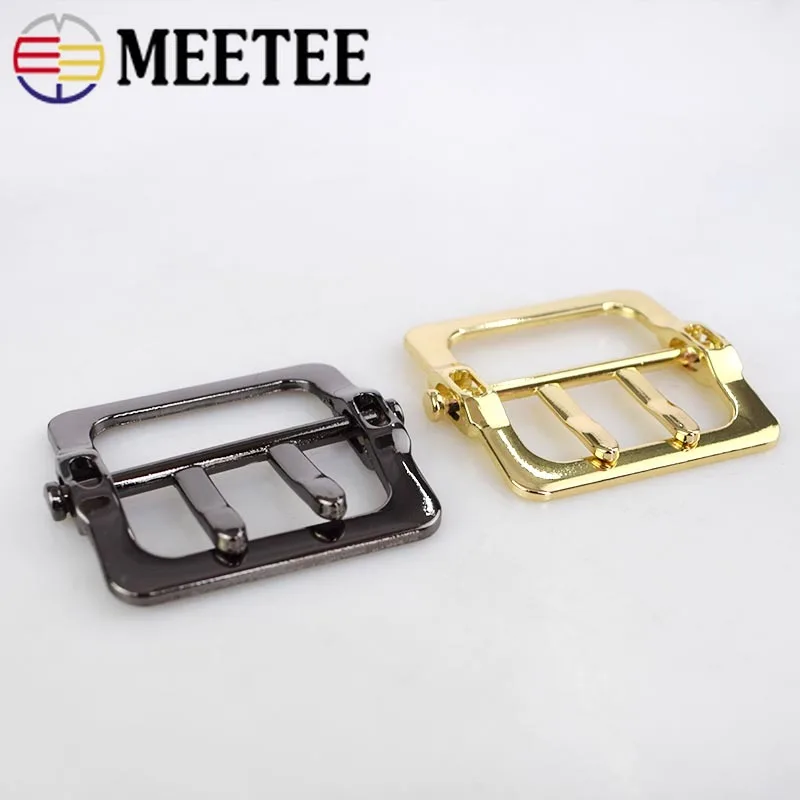 Meetee 4/10 шт. высококачественная металлическая двойная пряжка для ремня мужчин