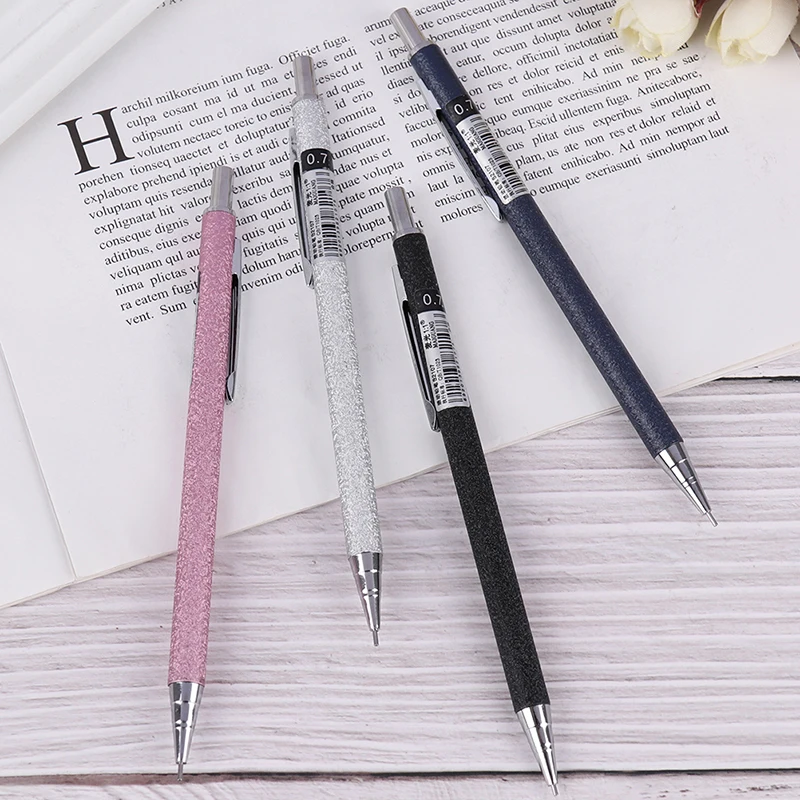 

0.5/0.7mm Iron Metal Mechanical Pencil Stationery Creative Press Automatic Pens