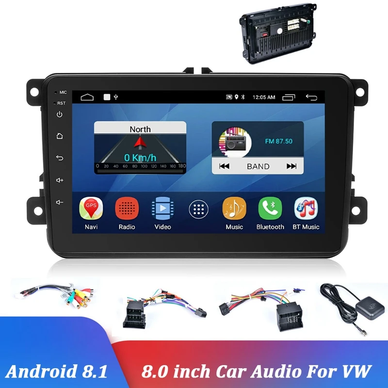 2 Din 8 дюймов Android 1 автомобильный DVD мультимедийный плеер 1G + 16G GPS навигация WIFI Bluetooth