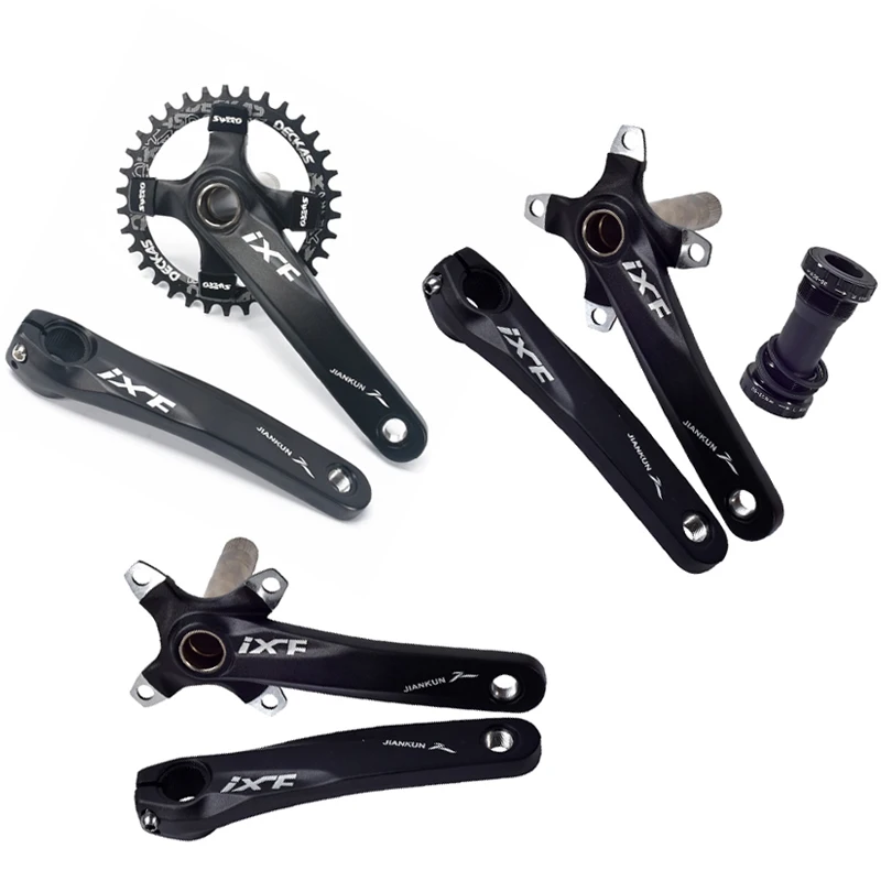 IXF 1 компл. Кривошипы 170 мм 104 BCD Chainring 68 BB MTB дорожный велосипед Кривошип Нижний