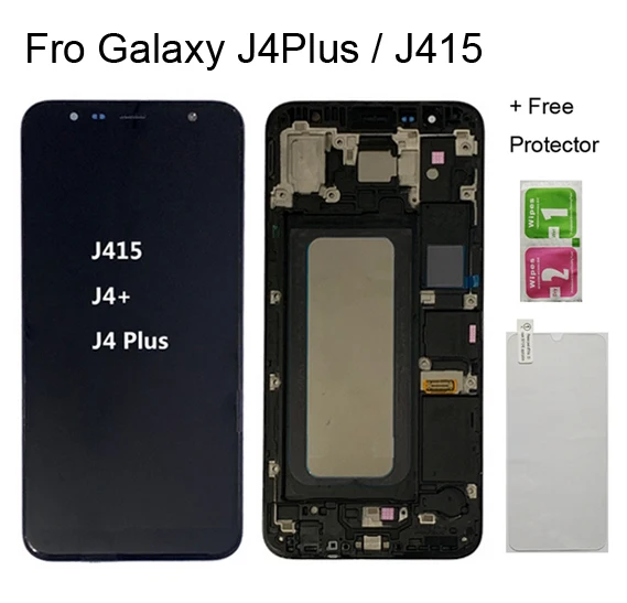 ЖК экран с рамкой для Samsung Galaxy J4 + J415 дисплей сенсорный в сборе plus J415|Экраны