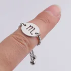 Цепочка Из Нержавеющей Стали с 12 созвездиями кольца для женщин Рак Лев весы Дева звёзды зодиака ювелирные изделия подарок на день рождения