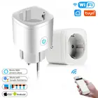 5 шт. Tuya Smart Plug ЕС 16A Мощность монитор Функция времени Wi-Fi розетка приложения Smartlife Управление работает с Alexa и Google Assistant
