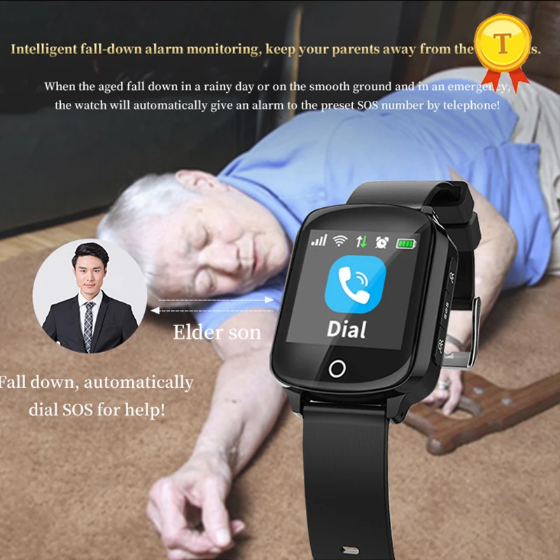 2020 Смарт часы с большим экраном и большими словами для пожилых людей gps Wi Fi SOS