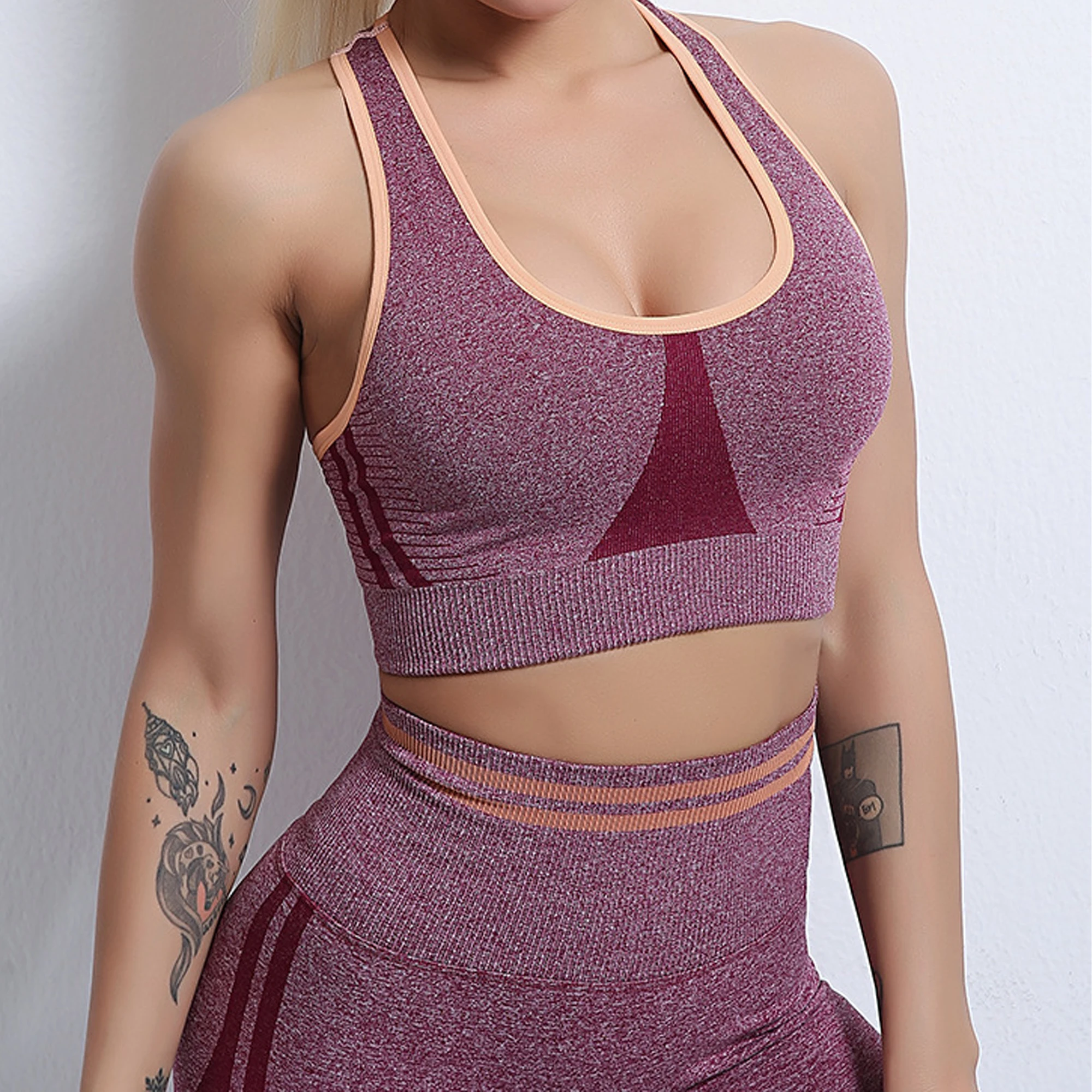 Seamless Women Yoga Set High Waist Yoga Pants Gym Clothing Women Sportswear Sport Shorts Sports Bra Workout Sports Set Gym set