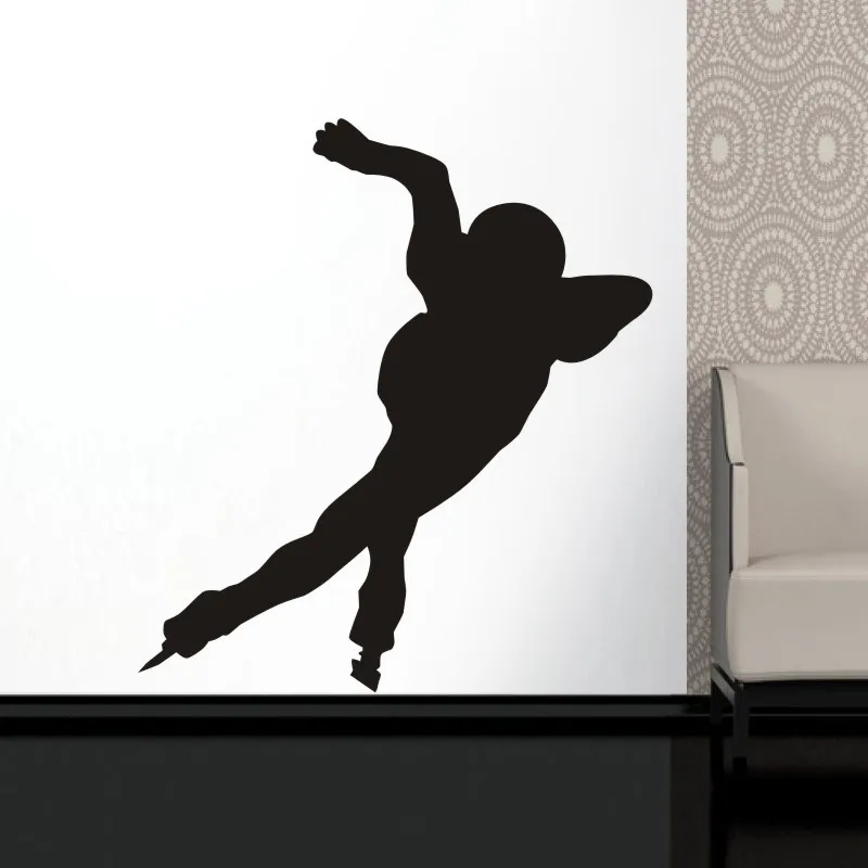 

Speed Skating Wall Sticker Decal Skiing Posters Vinyl Wall Decals Pegatina Decor Mural Skating Car Speed Skating Decal 762