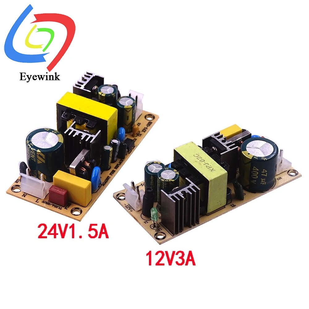 AC DC 12V 3A 24V 1.5A 12V3A 24V1.5A 36W Импульсный модуль питания с чистой схемой от 220V до плата