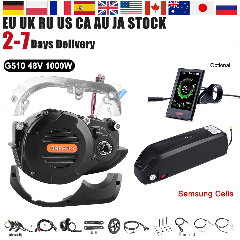 Комплект для электровелосипеда Bafang G510 52 в 1000 Вт батарея 14 Ач|Двигатель