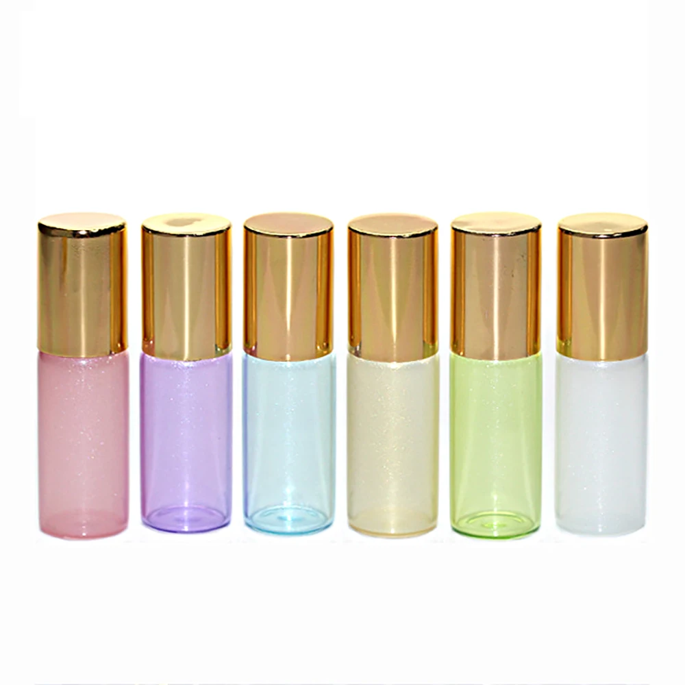 6 шт. 5 мл пустой Янтарный стеклянный рулон эфирного масла бутылки Флаконы с