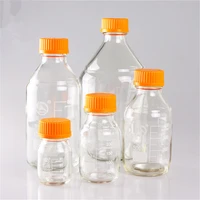 reagent bottle sets boro 3 3 lab glassware borosilicate gl45 orange screw cap
