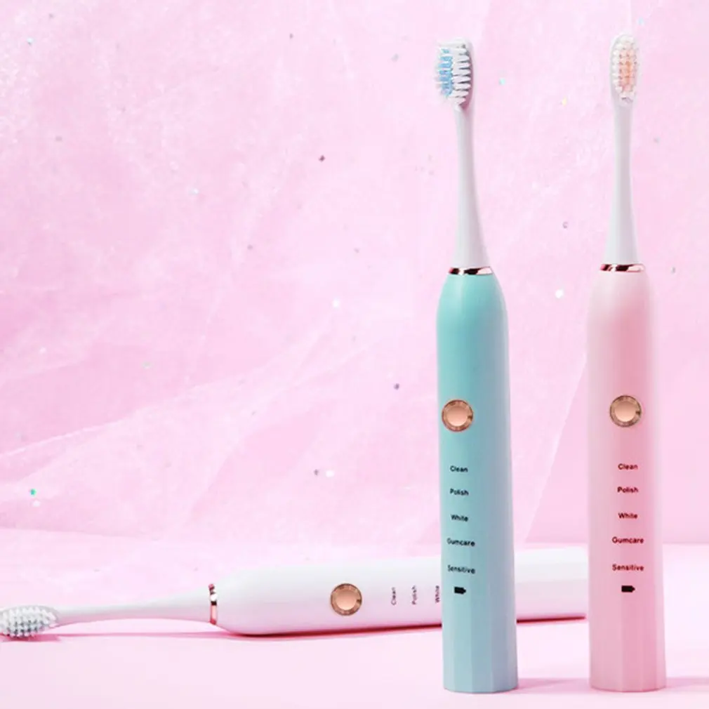 

Seago SG-507 Electric Toothbrush Smart Timer Sonic Brush USB Rechargeable Waterproof Tooth Brush for Adult