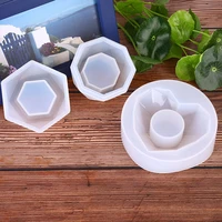 plant flower pot silicone mold epoxy resin diy candle holder mould jewelry tools