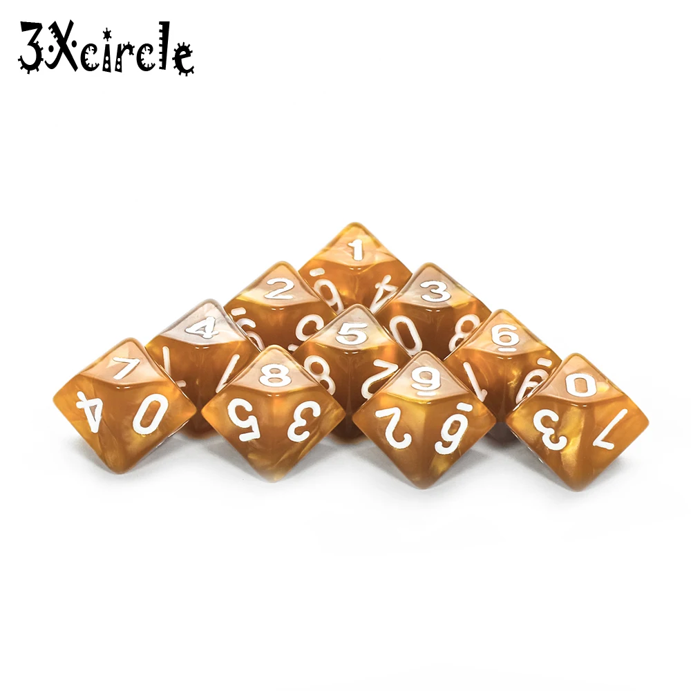 D10 кости многогранные игральные кубики для настольных оборотов 10 шт.|Кубики| |