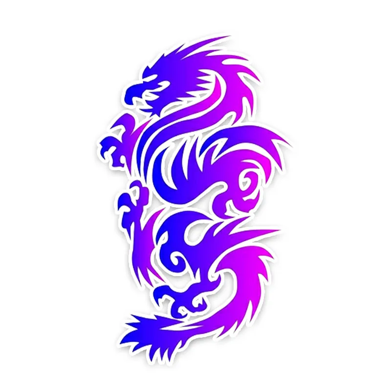 

Модная Светоотражающая наклейка на автомобиль с фиолетовым драконом, декоративная наклейка с защитой от УФ-лучей, водонепроницаемые декор...
