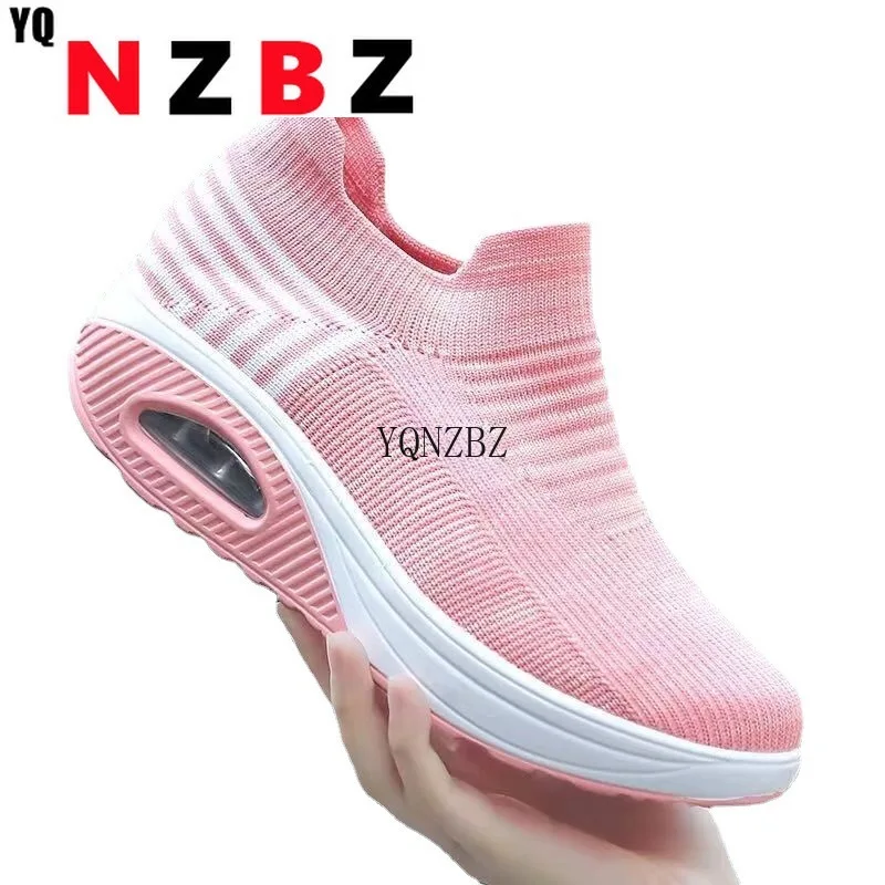 

Women Breathable Mesh Sneaker 2021 Woman Lace Up Vulcanized Ladies Comfortable Women's Casual Flat Female Sports Shoes