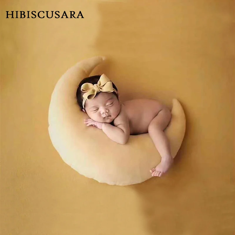 Newborn Baby Posing Beans Crescent Pillow Infant Photography Prop Stars Crescent Shaped Positioner Cushion Basket Filler