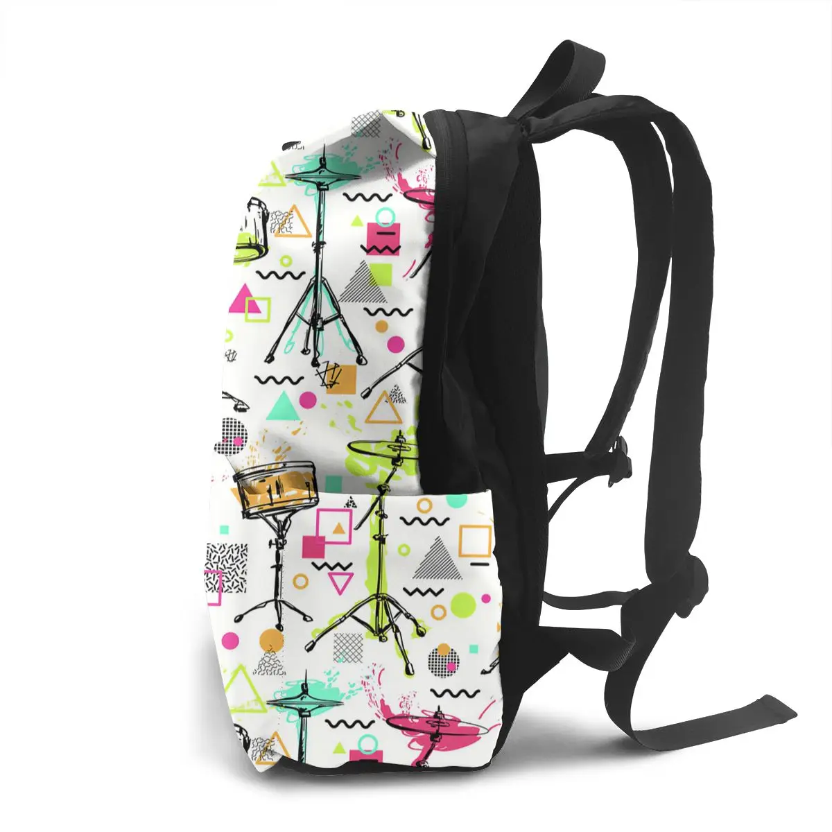 Бесшовный узор с барабаном комплект брызгами рюкзак модные рюкзаки Мужская и