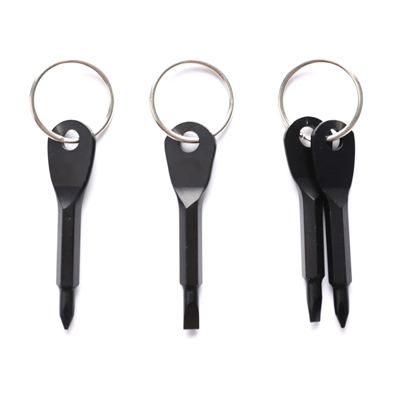 

2/1pc Portable Outdoor Mini Safety Screwdriver Keychain Set Multifunctional Suvival Tool Personal Key Ring Camping tool