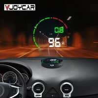 vjoycar v501 car head up display windshield projector obd2 hud gauge rpm radar speed limit alarm water temperature voltage dtc
