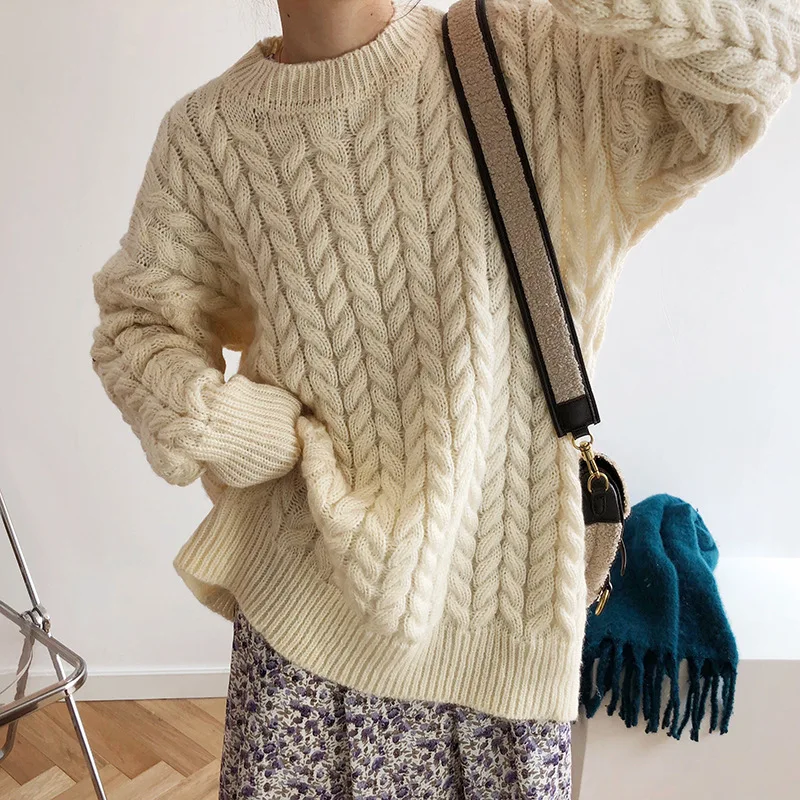 2018 женский свитер и пуловеры водолазка толстый вязаный Зимний пуловер для женщин