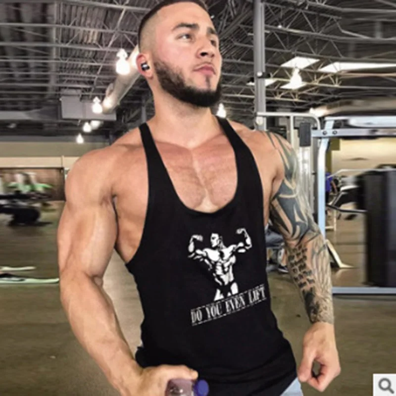 

Do You Even Lift Sports Vest Indoor Fitness Muscle Training Basketball Running Creative Tips Printed Cotton Sleeveless T-shirt