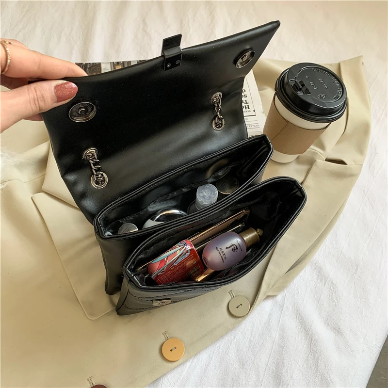 

Cite Small Chain Designer New Fashion Crossbody Shoulder Handbags 2021 Winter Female Luxury Trend Soft PU Leather Bags Beautiful