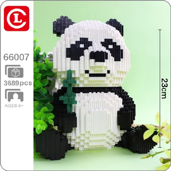 Panda A Xizai животное Хаски Шнауцер корги собака персидская кошка панда жираф Свинья Пикачу Марио Йоши DIY Мини строительные блоки игрушка без коробки - Цвет: Panda A