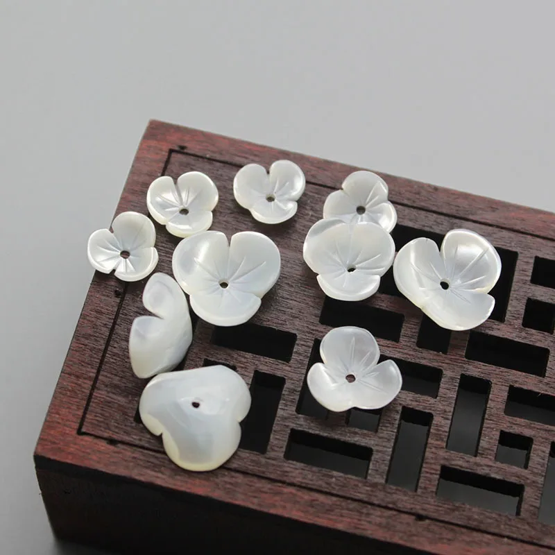 5 шт./пакет натуральным перламутром три лепестка Чаша Цветок Тора бусины