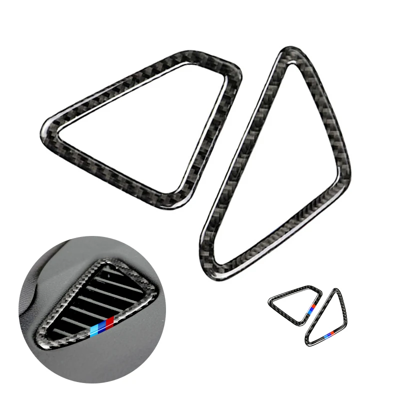 

For BMW X5 X6 F15 F16 2014 2015 2016 2017 2pcs Carbon Fiber Air Conditioning Air Vent Outlet Cover Trim