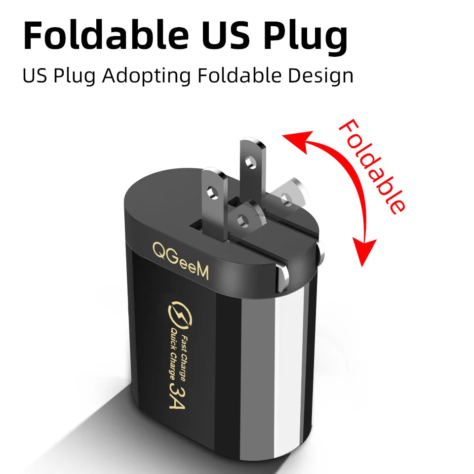 QGEEM 3 USB зарядное устройство для iPhone Quick Charge 3,0 быстрое зарядное устройство для Xiaomi QC 3,0 портативное зарядное устройство для телефона зарядный адаптер