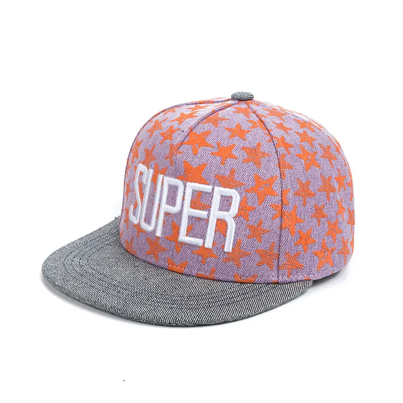 Fashion Flat-Brimmed Baseball Cap Embroidery Super Letters snapback hat For Couple Cotton Casual Star Caps Hat unisex casquette |