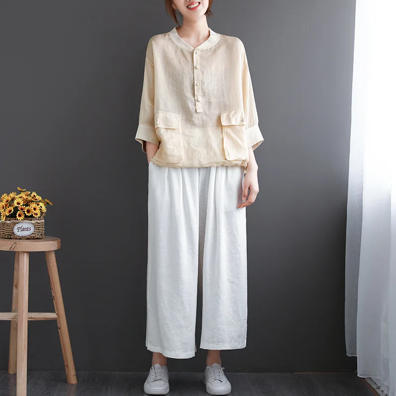 Блузка Max LuLu Женская однотонная в европейском стиле свободная Повседневная