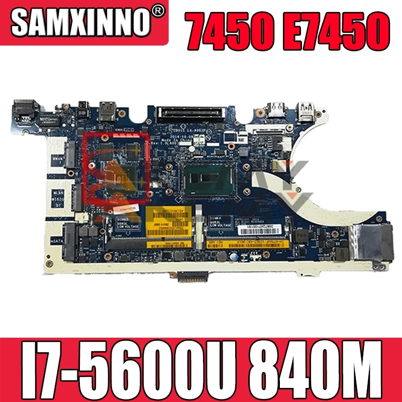 

Работая для dell latitude 7450 E7450 материнская плата ZBU11 LA-A963P CN-0KVR03 0KVR03 KVR03 I7-5600U 840 м тестирование