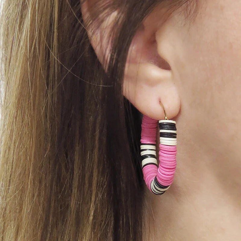 Бохо пляжные шик переработанного диск в африканском стиле виниловые бусины HEISHI