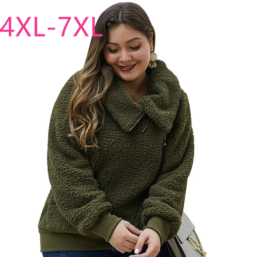 2020 осенне-зимний женский флисовый пуловер большой повседневный свободный