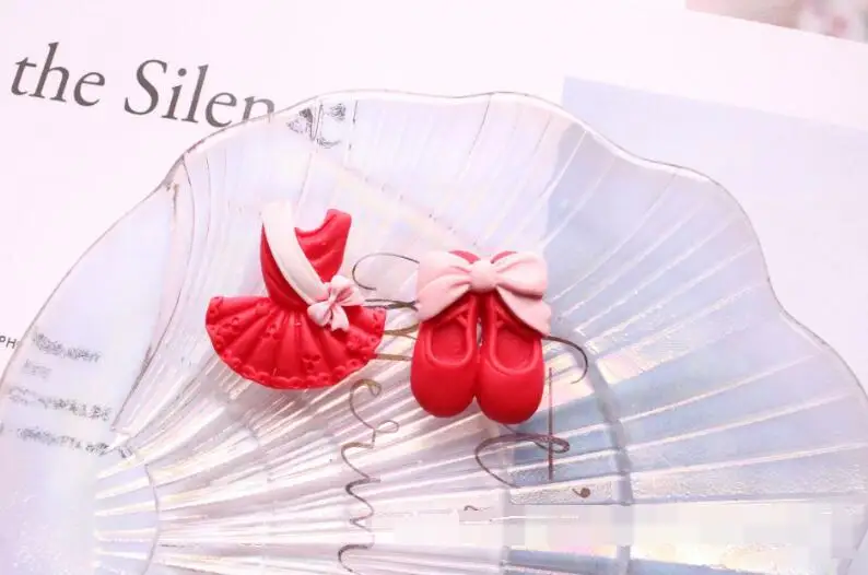 10 шт./лот кавайная балетная обувь из смолы/танцевальное платье миниатюрное