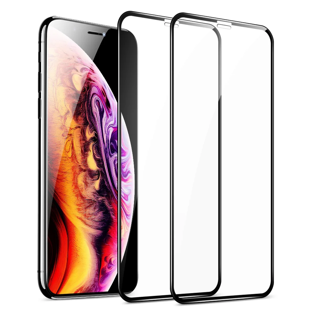 ESR Защита экрана для iPhone 11 Pro Max X XS XR XS Max Promax 3D полное покрытие закаленное защитное стекло для iPhone 2 шт