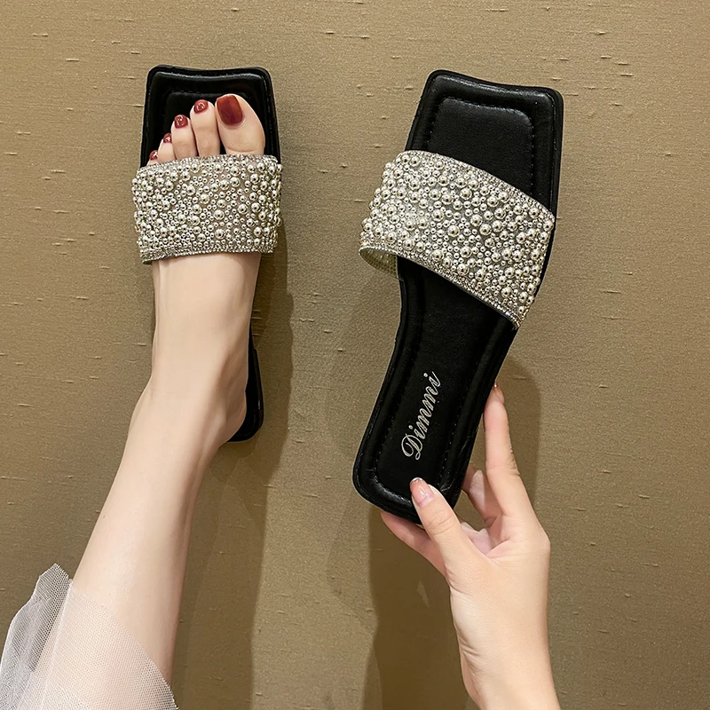 

Shoes Slippers Soft Luxury Slides Low Lady Comfort Flat Designer Girl Fashion Basic Rubber PU Shoes Women Slippers Casual Lady