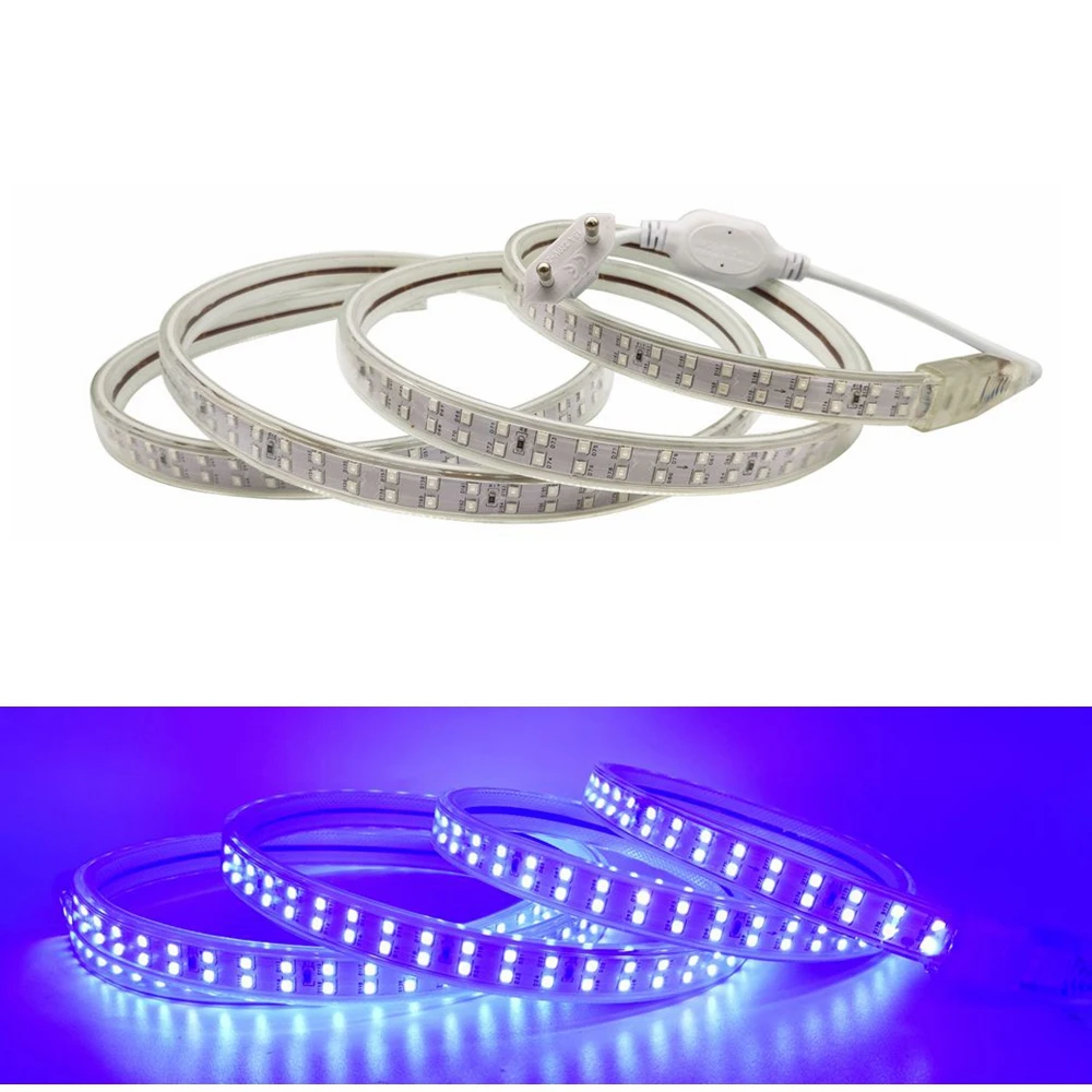 Двухрядная Светодиодная лента 2835 В переменного тока высокая яркость