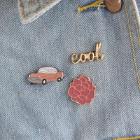 europe and the united states foreign trade new fashion creative letters coolbig red car cartoon brooch enamel pin badges