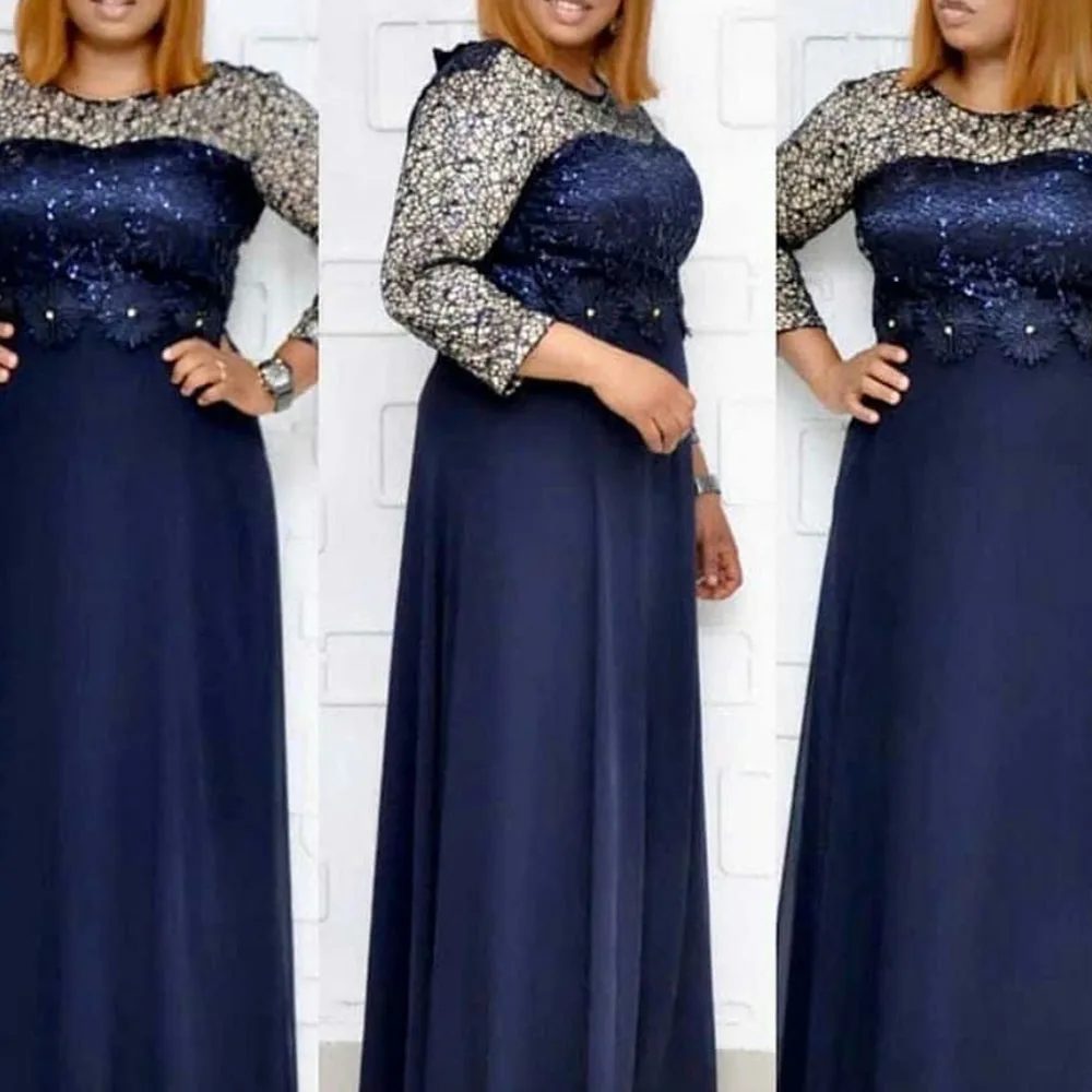 Женское длинное платье с блестками в африканском стиле Вечерние Платья Из