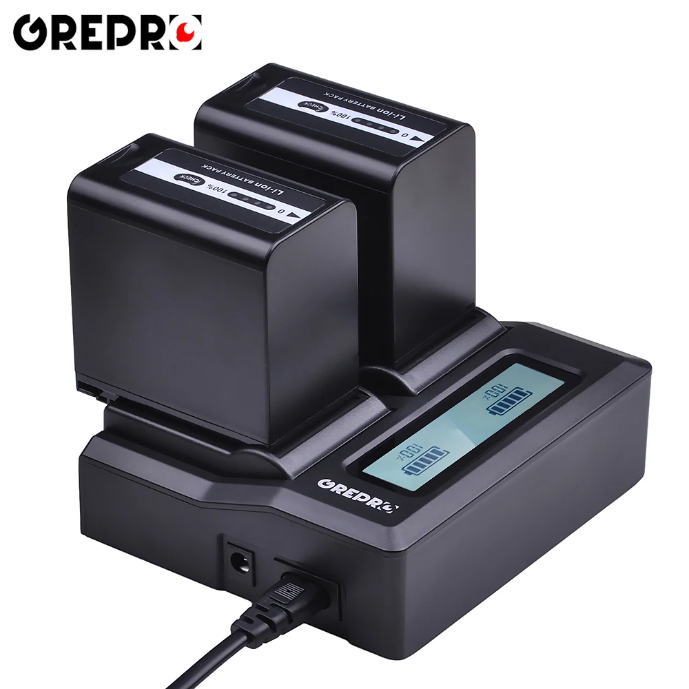 Ультра быстрое зарядное устройство с двойным жк-дисплеем для батареи Panasonic VW-VBD58